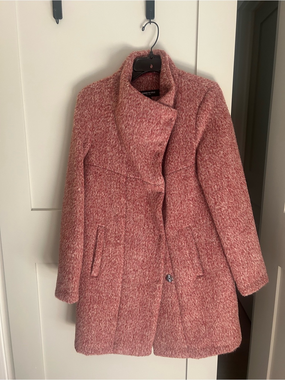 Kenneth Cole Wool-Blend Funnel Neck Coat
